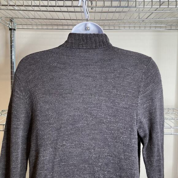 Eileen Fisher Women's Gray 100% Cotton Open Front Cardigan Est. Size L Lagenlook - Picture 8 of 9